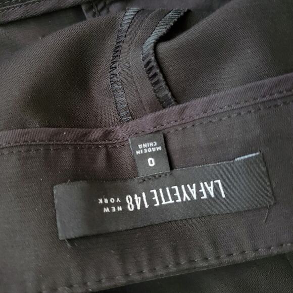 Lafayette Black taper leg structured career pants Size 0 - Picture 4 of 8